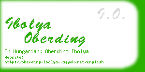 ibolya oberding business card